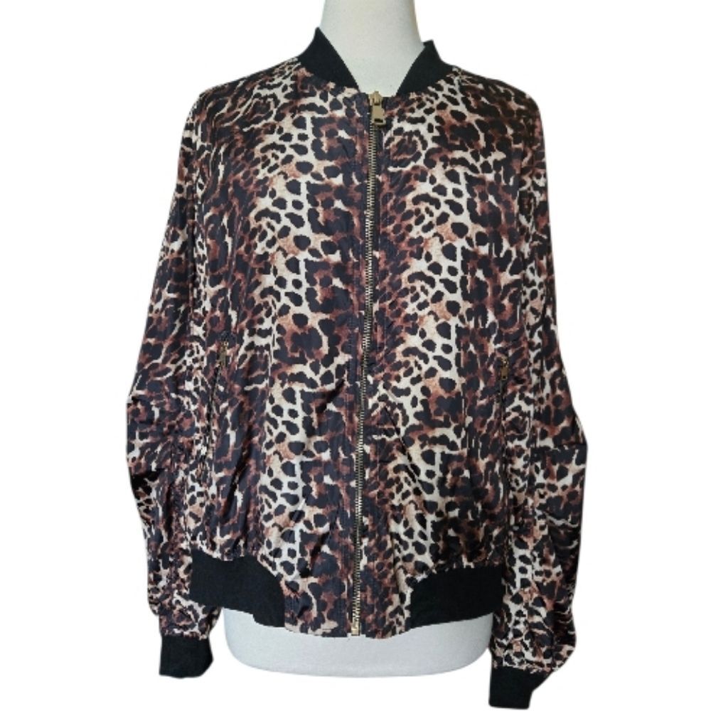 IT GIRL Leopard Print Bomber Jacket - 3X